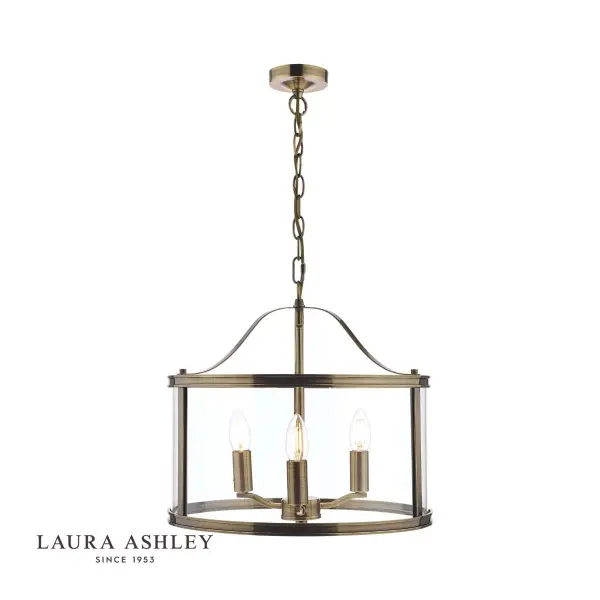 Harrington 3 Light Antique Brass Pendant
