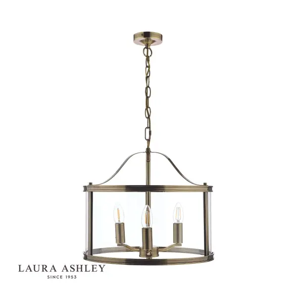 Harrington 3 Light Antique Brass Pendant