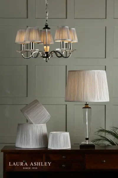 Hemsley Silk Silver Shade 140mm/5 inch
