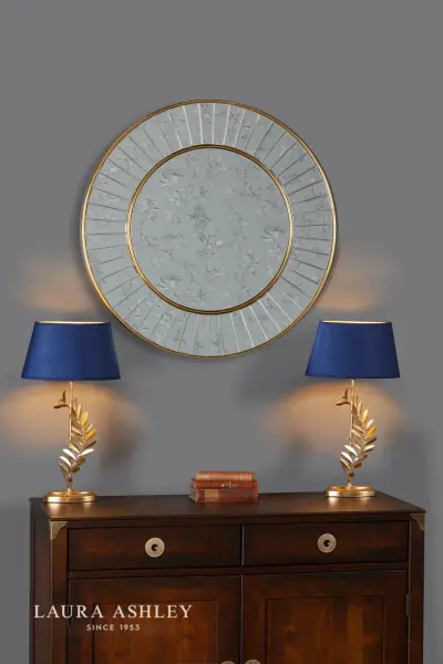 Clemence Medium Round Mirror in Gold Leaf 80cm