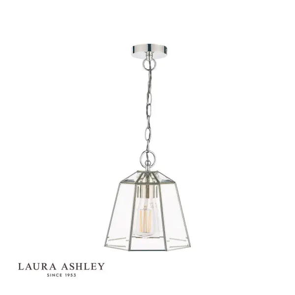 Clayton Polished Silver & Glass Pendant
