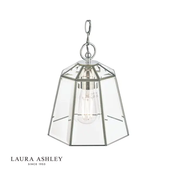 Clayton Polished Silver & Glass Pendant