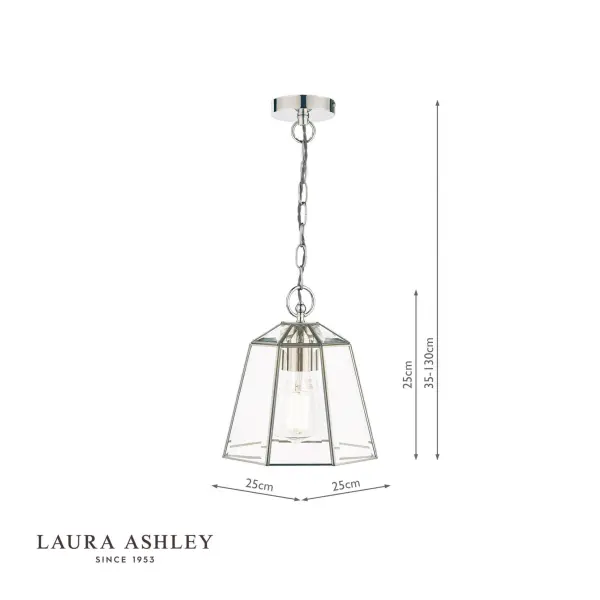 Clayton Polished Silver & Glass Pendant