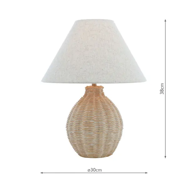 Fernhill Matt Cream Table Lamp C/W Shade