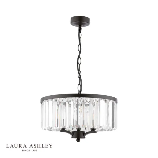 Elkwood 3 Light Pendant in Black