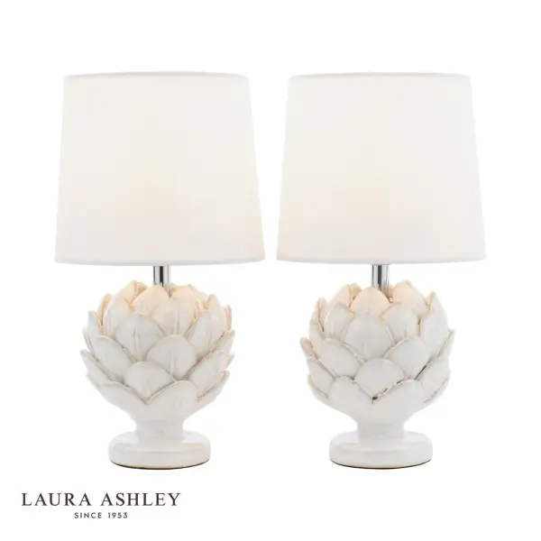 Artichoke White Twin Pack Table Lamp