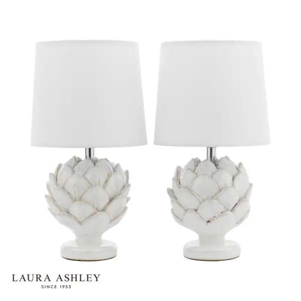 Artichoke White Twin Pack Table Lamp
