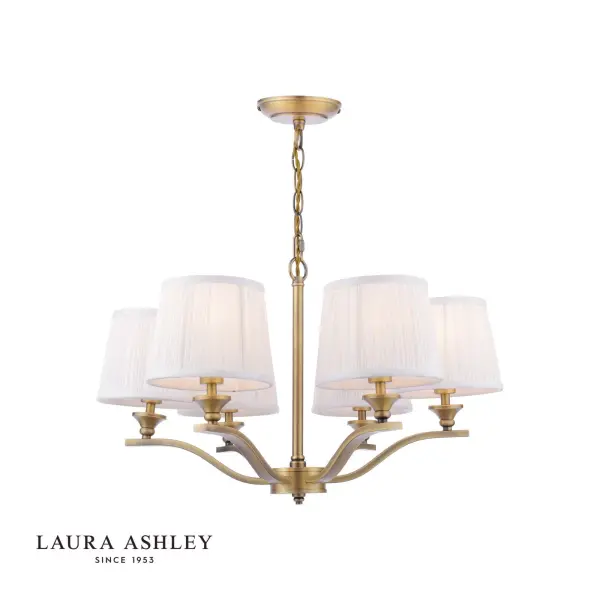 Hemsley 6 Light Antique Brass Ceiling Pendant