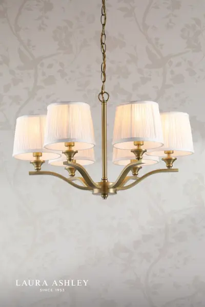 Hemsley 6 Light Antique Brass Ceiling Pendant