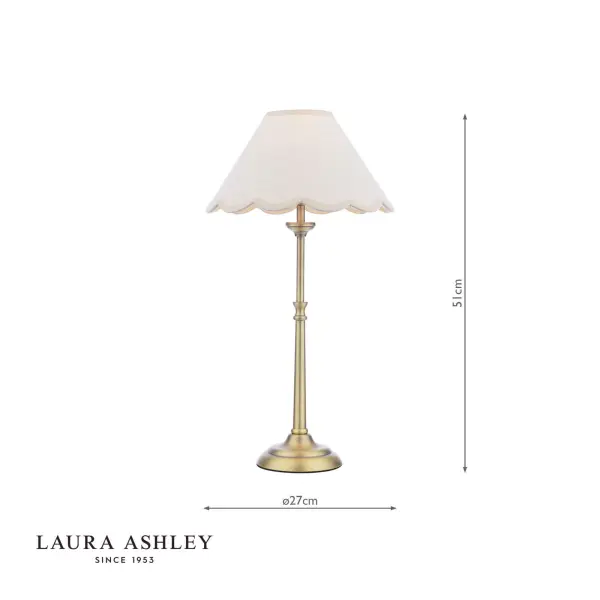 Cordwell Antique Brass Table Lamp C/W Shade