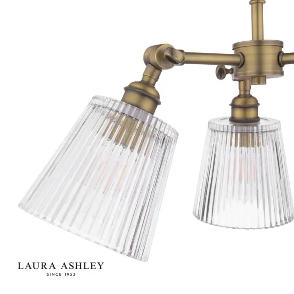 Callaghan Antique Brass 3 Light Semi Flush Fitting