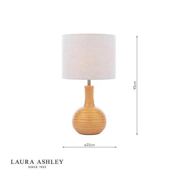 Padley Yellow Ceramic Table Lamp C/W Shade