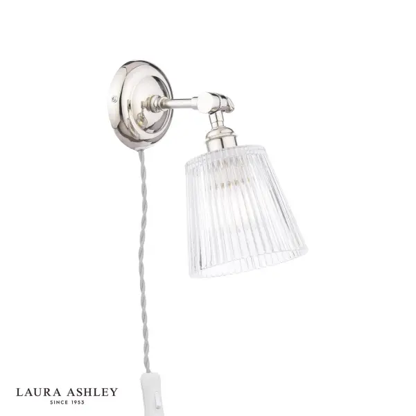Callaghan Plugged Wall Light in Polished Nickel