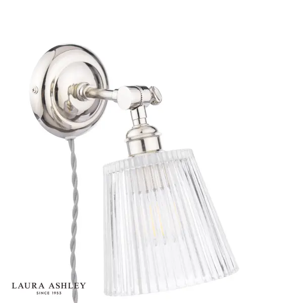 Callaghan Plugged Wall Light in Polished Nickel