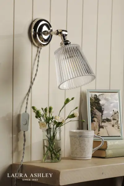 Callaghan Plugged Wall Light in Polished Nickel