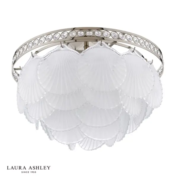 Caverton 4 Light Semi Flush Fitting in Polished Nickel