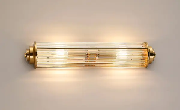 Appeal Large Flush Wall Light in Gold IP44