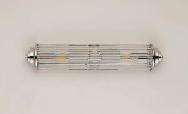 Appeal Large Flush Wall Light in Polished Nickel IP44