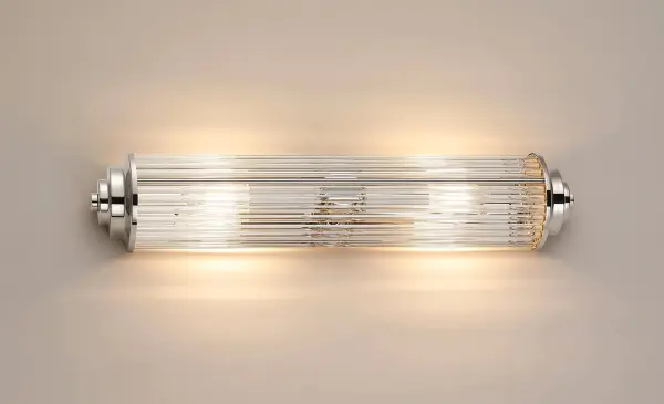Appeal Large Flush Wall Light in Polished Nickel IP44