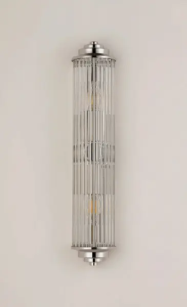 Appeal Large Flush Wall Light in Polished Nickel IP44
