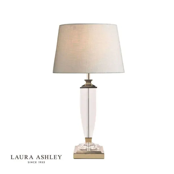 Laura Ashley Carson Polished Nickel & Crystal Table Lamp Base Medium