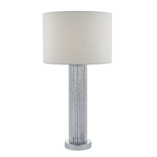 Lazio Table Lamp Silver Rods complete with Shade