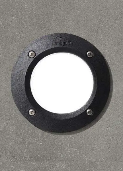 Leti 100 3W Round Black Recessed Wall Light