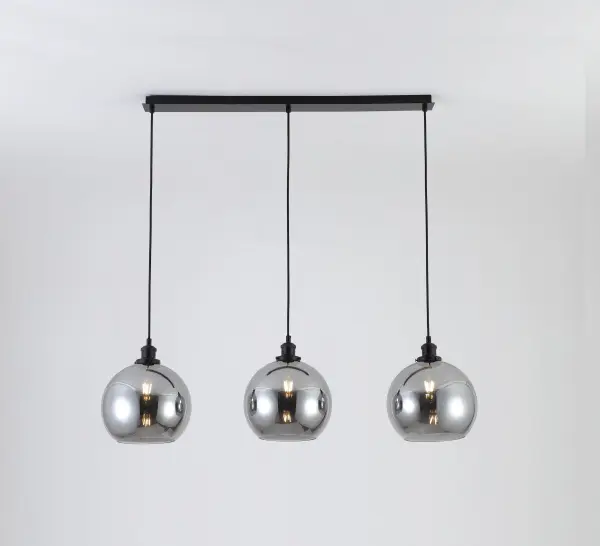 Lewis 3 Light Bar Pendant in Matt Black