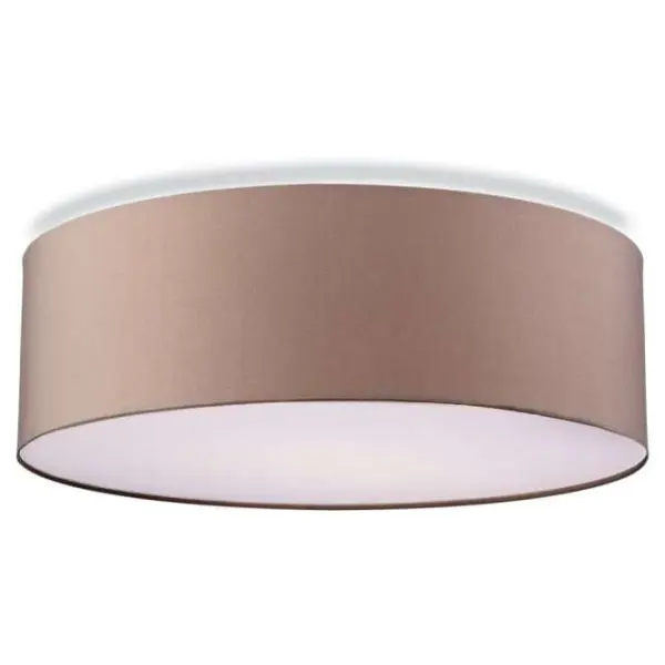 Modern Taupe Drum Shade Suspended Ceiling Pendant Light Fitting