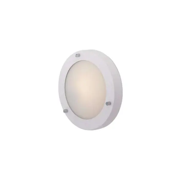 Modern White Opal Glass Flush Wall Light