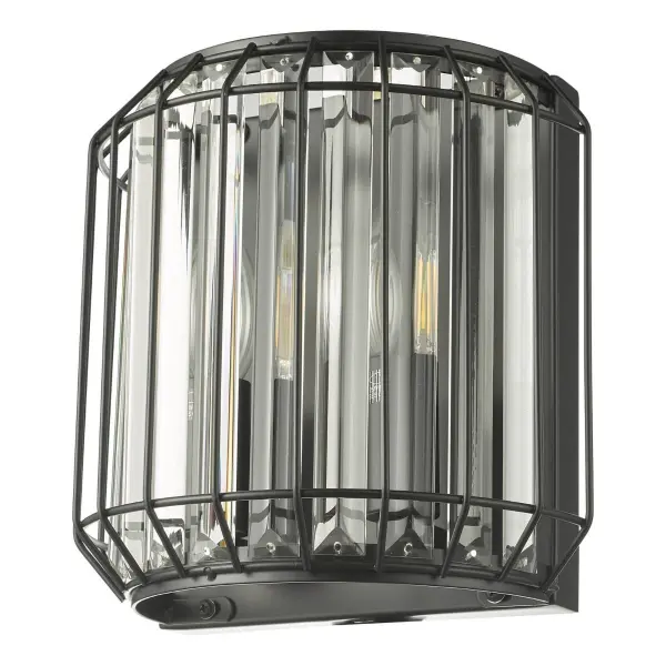 Naeva 2 Light Black Wall Fitting
