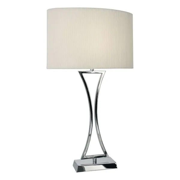 Oporto Wavy Table Lamp Polished Chrome