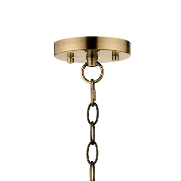 Pandora 3 Light Crystal Pendant Antique Brass