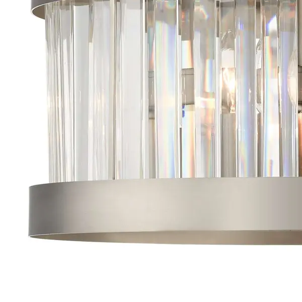 Pandora 3 Light Crystal Pendant Satin Chrome