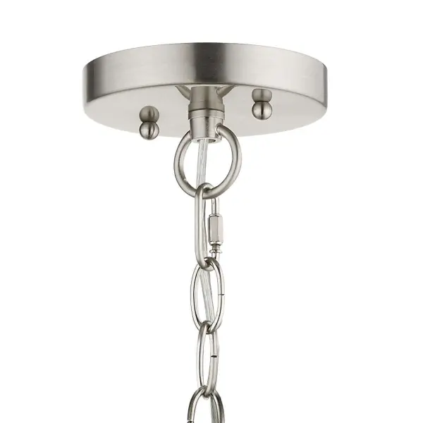 Pandora 3 Light Crystal Pendant Satin Chrome