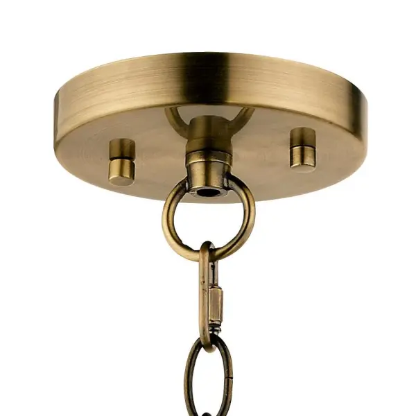Pandora 5 Light Crystal Pendant Antique Brass