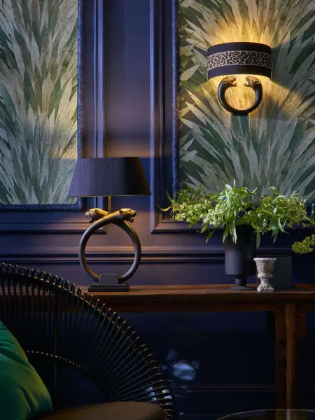 Panther Black Table Lamp Base Only
