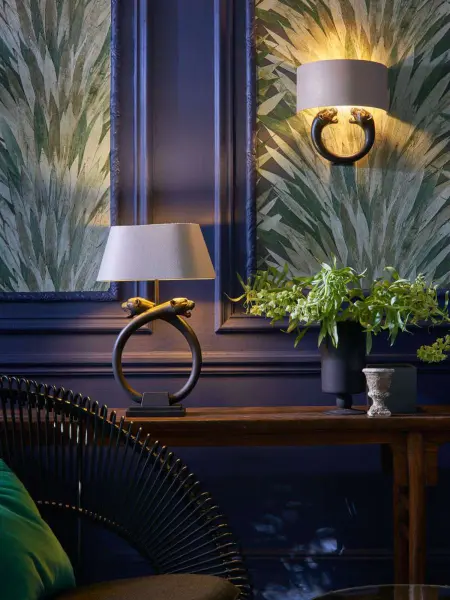 Panther Black Table Lamp Base Only