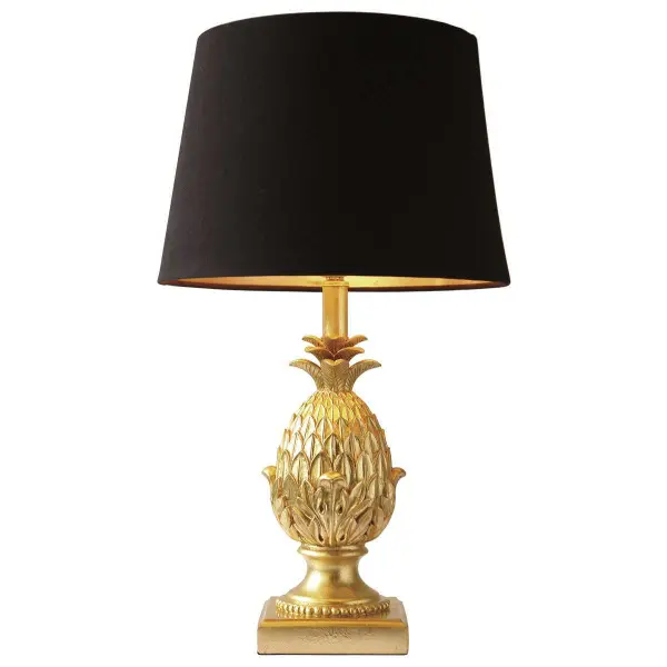 Pineapple Table Lamp complete with Shade Gold