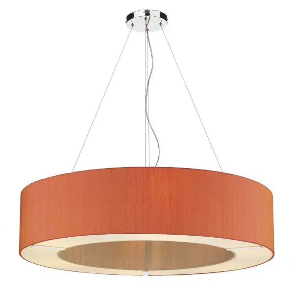 Polo Bespoke 85cm 6 Light Silk Shade Pendant