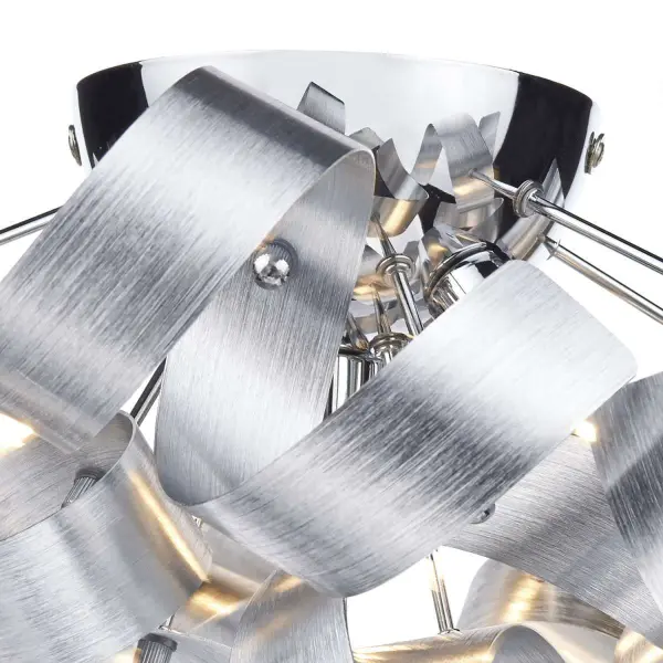 Rawley 4-Light Brushed Aluminium Flush Fitting