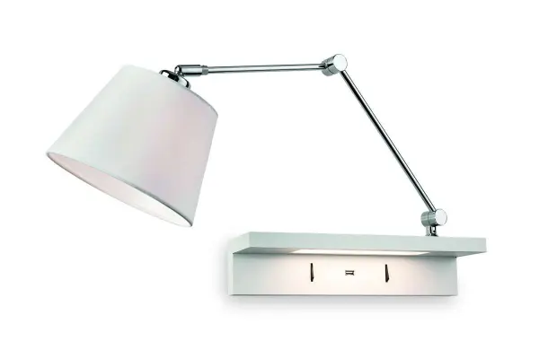 Rex Wall Light in Polished Chrome with USB Port