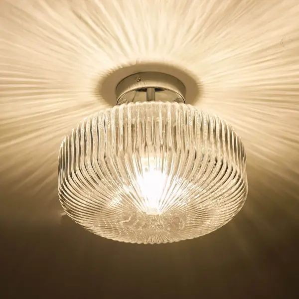 Riva Semi Flush Polished Chrome Bathroom IP44