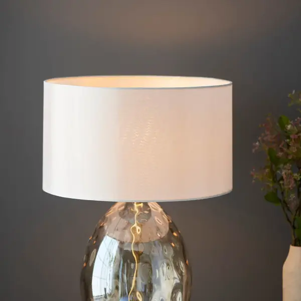 Elin Brass & Champagne Lustre Touch Table Lamp C/W Shade