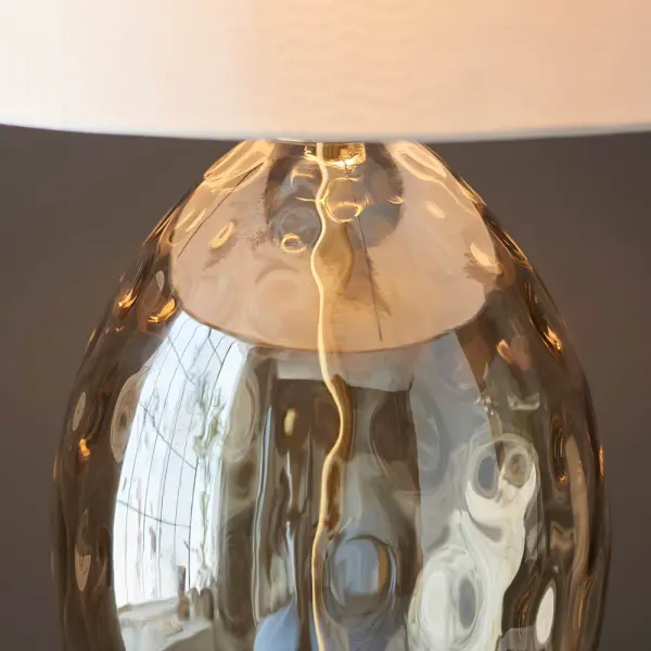 Elin Brass & Champagne Lustre Touch Table Lamp C/W Shade