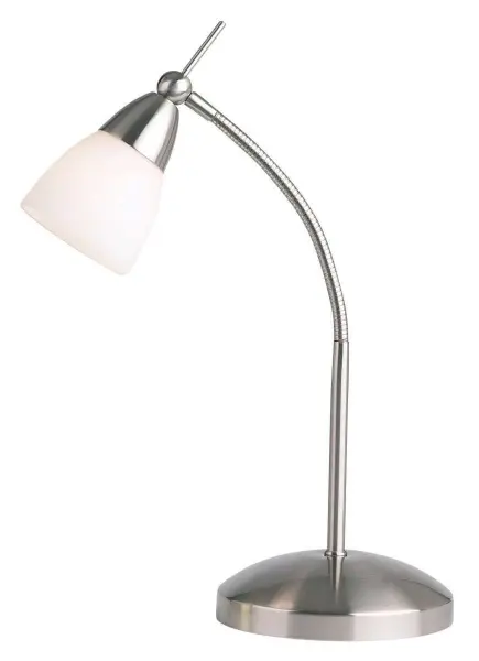 Satin Chrome Touch Flexi Arm Desk Lamp