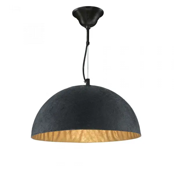 Searchlight 8149GO Metal Dome Pendant Light with Gold Inner