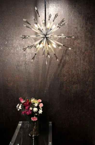 Solaris 8 Light Medium Crystal Starburst Pendant