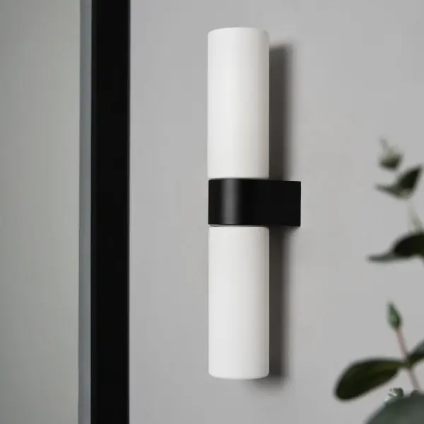 Cuco Black & Opal Glass Wall Light