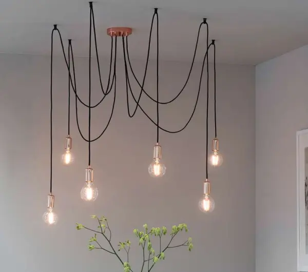 Studio 6 Light Pendant in Copper